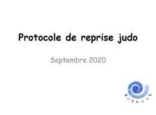 Protocole de reprise Septembre 2020