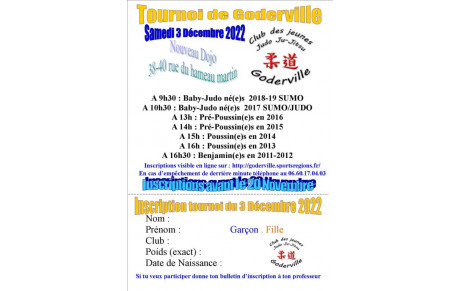 Tournois du Club Samedi 3 Décembre